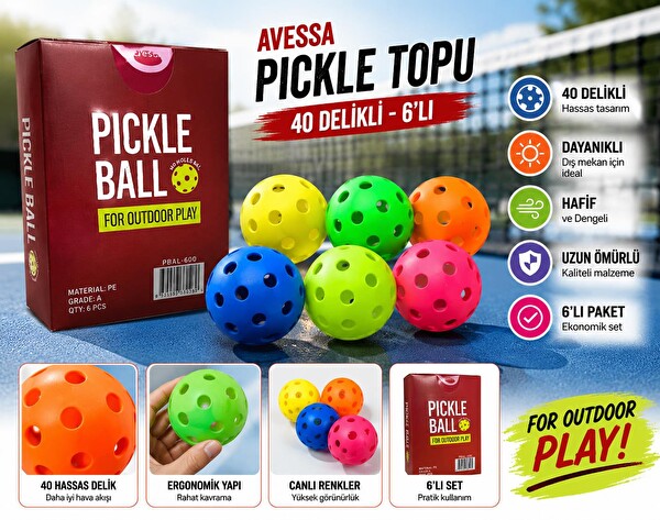 Avessa Pbal-600 Pickle Topu 40 Delikli 6'lı