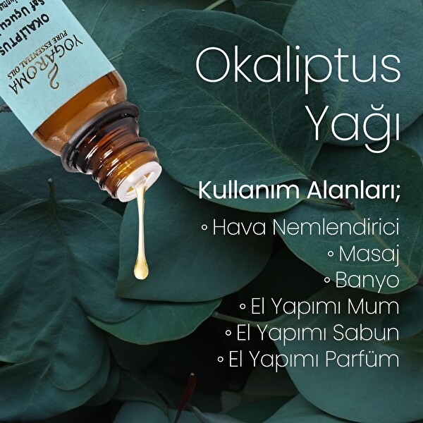 NPO Yogaroma Derin Nefes Ferahlatıcı Aromaterapi Saf ve Doğal Okaliptus Uçucu Yağ