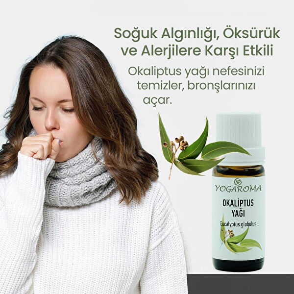 NPO Yogaroma Ferahlatıcı Aromaterapi 10 ML Saf ve Doğal Okaliptus Uçucu Yağ