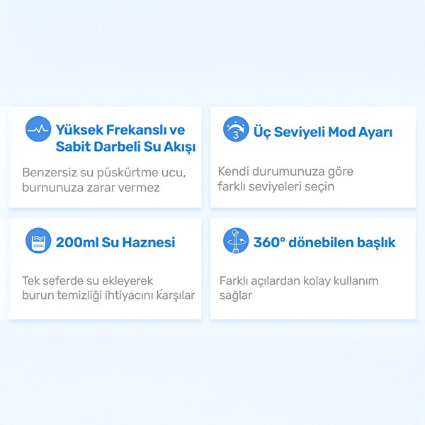 NPO Nicefeel NJ159 Profesyonel Temizleme Şarjlı Taşınabilir Nazal Bakım Burun Duşu