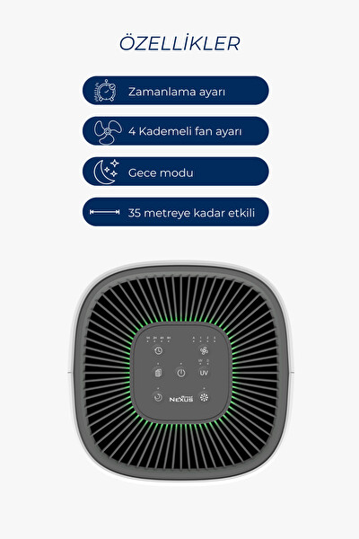 Direct Nexus Air Purifier Hava Temizleyici UV İyonizer 4 Katman Filtre