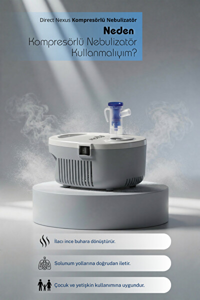 Direct Nexus Çocuklar ve Yetişkinler İçin Kompresörlü Nebülizatör