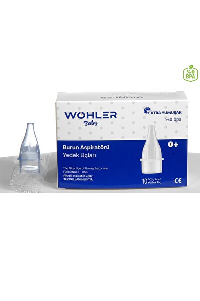 Wohler Nazal Burun Aspiratörü Yedek Uç 10 'lu Tek Tek Poşetli x 4 = 40 Adet (Otribebe Uyumlu)