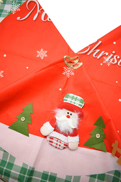 Waldern Premium Lüx Yılbaşı Ağaç Örtüsü 90X90 CM Yeşil-Kırmızı