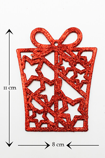 Waldern 3'lü Hediye Paketi Gold-Gümüş-Kırmızı Yılbaşı Çam Ağacı Süsü 11x8 CM