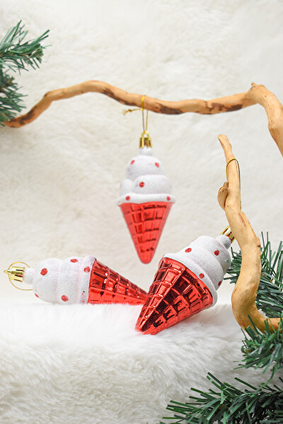 Waldern Premium Collection 3'lü Dondurma Yılbaşı Ağacı Süsü 10x4 CM