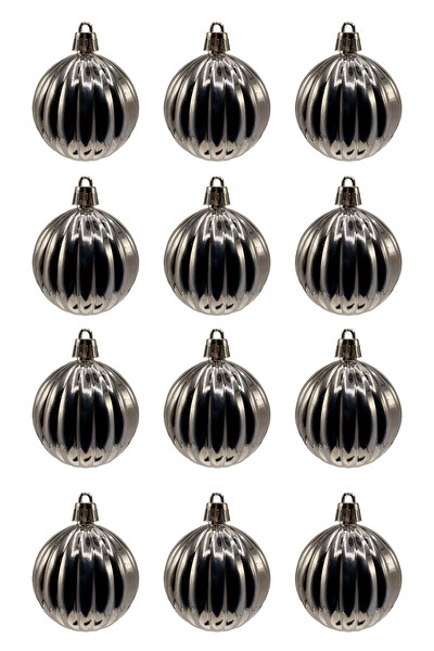 Waldern 5 CM 12'li Cici Top Parlak Yılbaşı Ağaç Süsü Gümüş