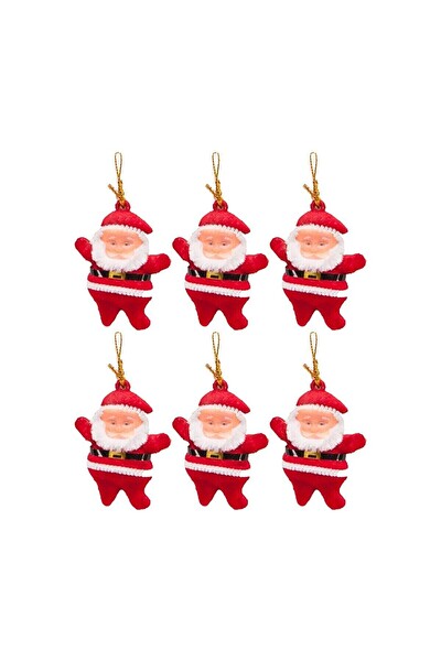 Waldern Yılbaşı Çam Ağacı Süsü Noel Baba 6'lı 6.5 CM