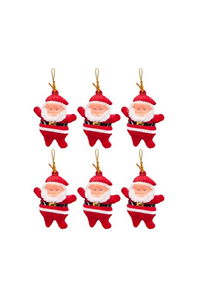 Waldern Yılbaşı Çam Ağacı Süsü Noel Baba 6'lı 6.5 CM