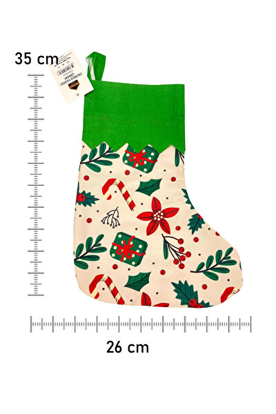 Waldern Dekoratif Mix Model Yılbaşı Süs Çorap 35x26 CM