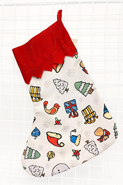 Waldern Dekoratif Mix Model Yılbaşı Süs Çorap 35x26 CM