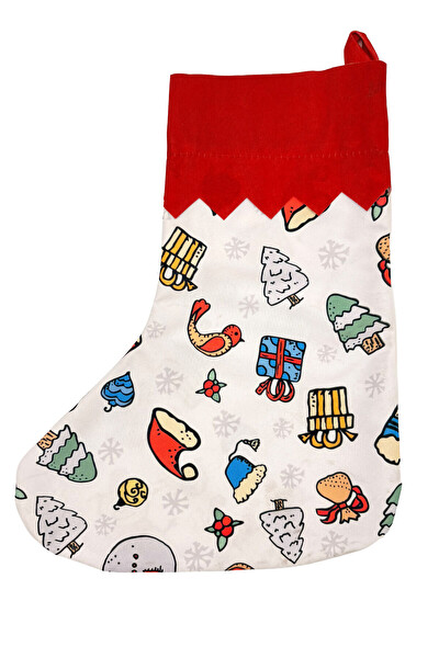 Waldern Dekoratif Mix Model Yılbaşı Süs Çorap 35x26 CM