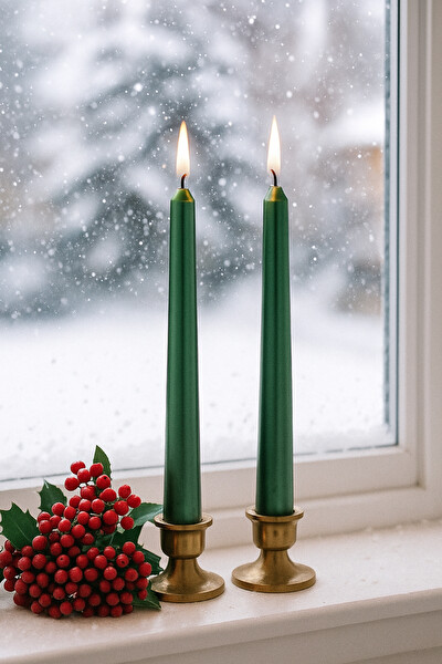 Waldern 4'lü Premium Dekoratif Yılbaşı Şamdan Mumu