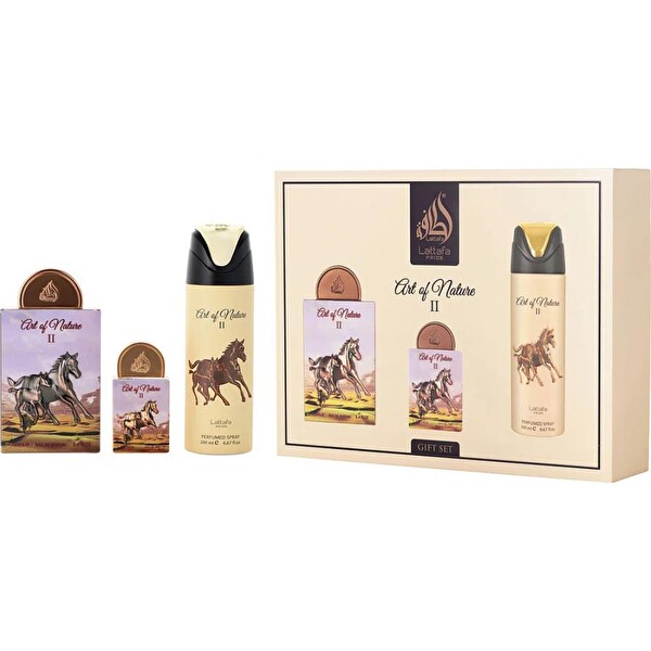 Lattafa Pride Art Nature II EDP 100 ml + EDP 20 ml + 200 ml Body Shower Unisex Parfüm Seti