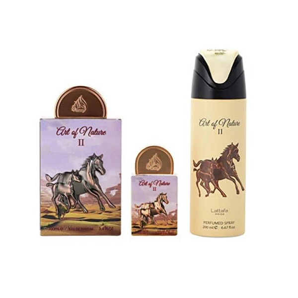 Lattafa Pride Art Nature II EDP 100 ml + EDP 20 ml + 200 ml Body Shower Unisex Parfüm Seti