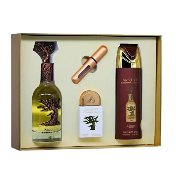 Lattafa Pride Eternal Oud EDP 100 ml + EDP 20 ml + Deodorant 200 ml Unisex Parfüm Seti