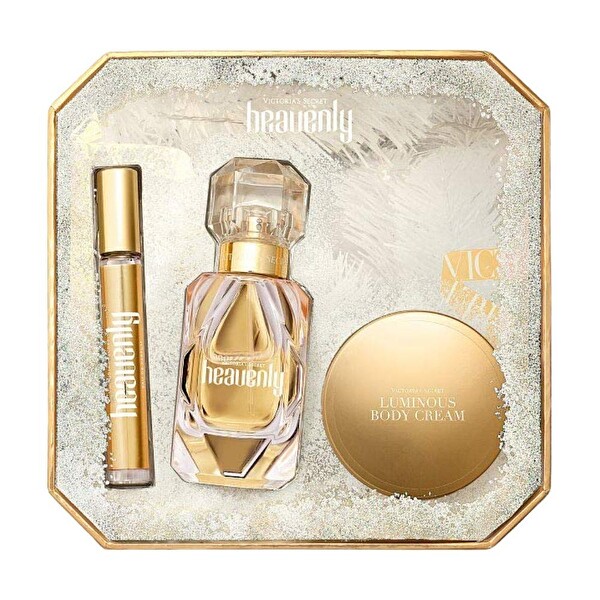 Victoria's Secret Heavenly EDP 50 ml + EDP 7 ml + Luminous Body Cream 85 g Kadın Parfüm Seti