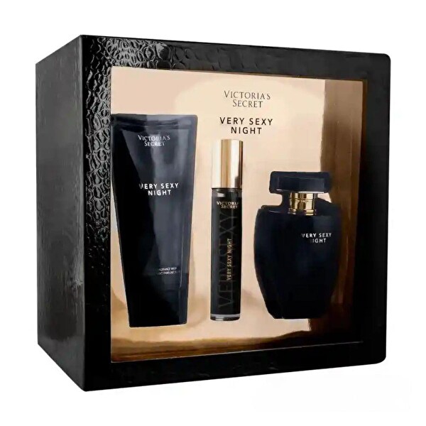 Victoria's Secret Very Sexy Night EDP 100 ml+Fragrance Mist 250 ml+Lotion 250 ml+Rollerball EDP 7 ml+Wash Gel 100 ml Kadın Parfüm