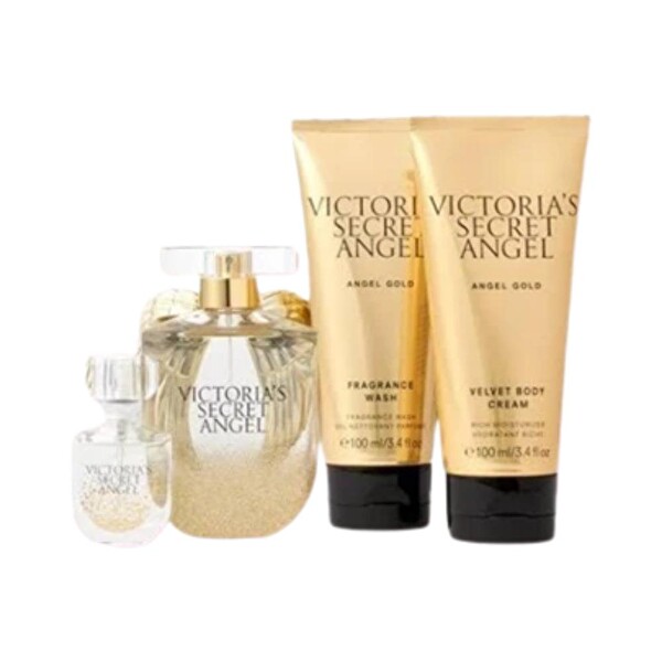 Victoria's Secret Angel Gold EDP 50 ml+EDP 7,5 ml+Velvet Body Cream 100 ml+Fragrance Wash 100 ml Kadın Parfüm Seti