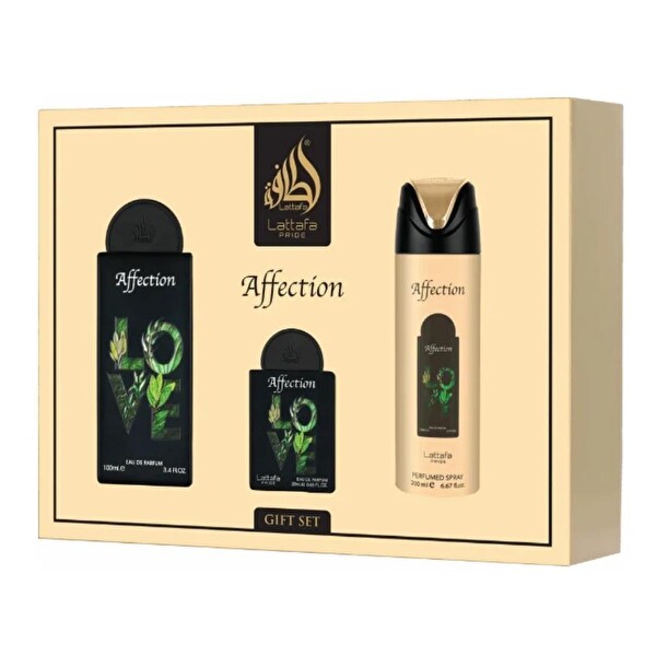 Lattafa Pride Affection EDP 100 ml + EDP 20 ml + Deodorant 200 ml Unisex Parfüm Seti