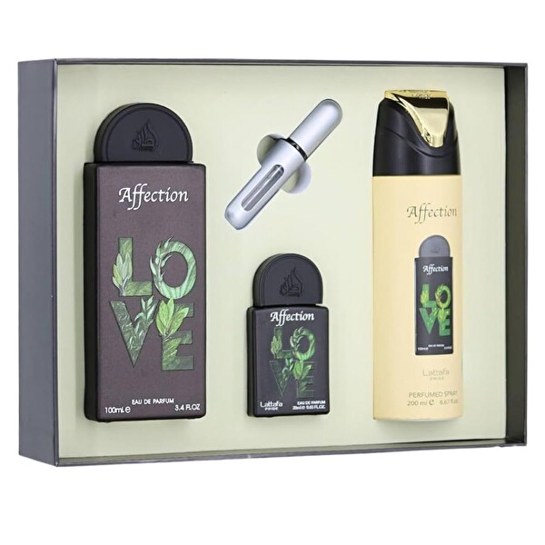 Lattafa Pride Affection EDP 100 ml + EDP 20 ml + Deodorant 200 ml Unisex Parfüm Seti