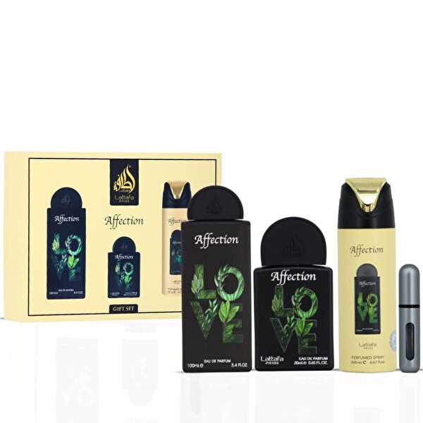 Lattafa Pride Affection EDP 100 ml + EDP 20 ml + Deodorant 200 ml Unisex Parfüm Seti