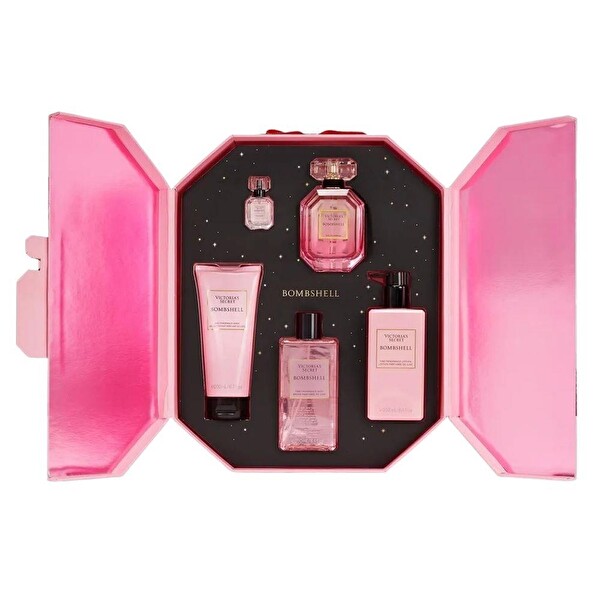 Victoria's Secret Bombshell EDP 100 ml+Fragrance Lotion 250 ml+Wash Gel 200 ml+Mist 250 ml+EDP 7 ml Kadın Parfüm Seti