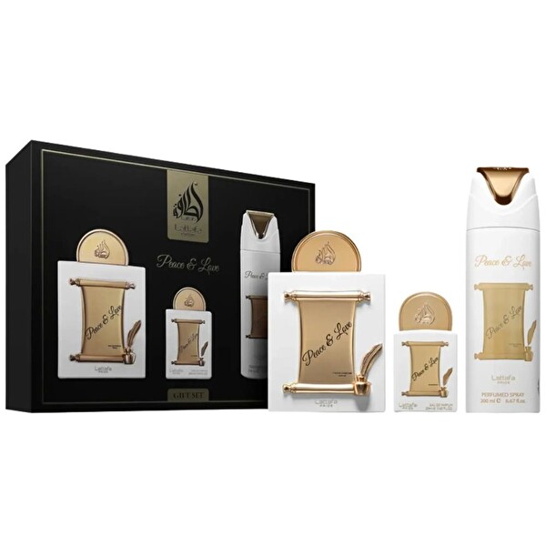 Lattafa Pride Peace & Love EDP 100 ml + EDP 20 ml + Deodorant 200 ml Unisex Parfüm Seti