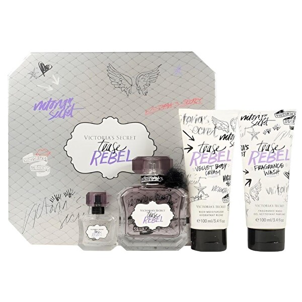 Victoria's Secret Tease Rebel EDP 50 ml + EDP 7.5 ml + Fragrance Wash Gel 100 ml + Body Cream 100 ml Kadın Parfüm Seti