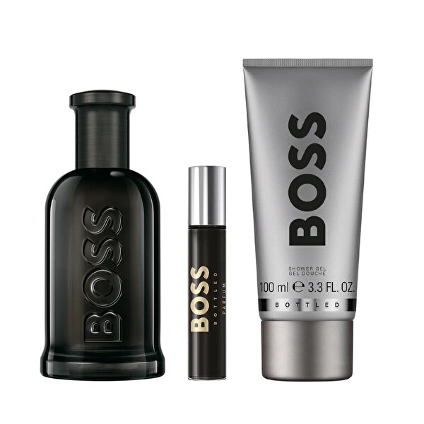 Hugo Boss Bottled Parfum 100 ml + 10 ml + 100 ml Shower Gel Erkek Parfüm Seti