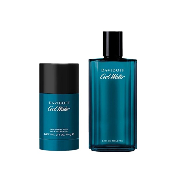 Davidoff Cool Water EDT 75 ml+Deostick 70 g Erkek Parfüm Seti