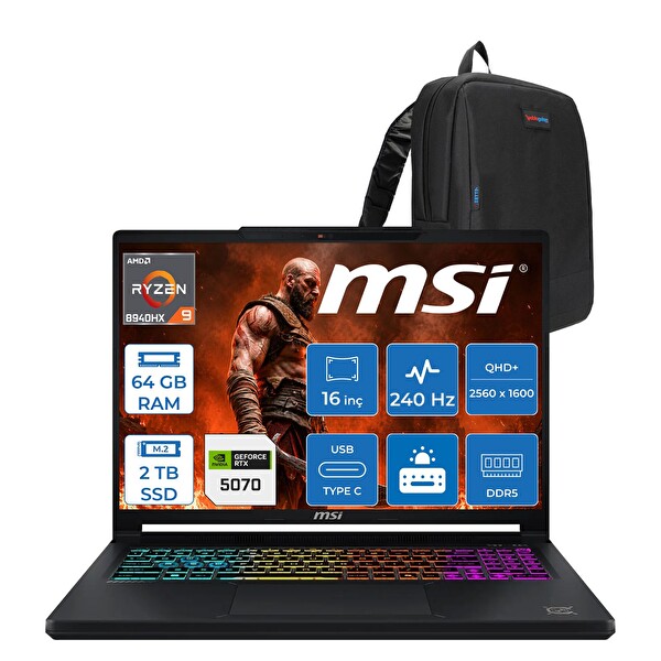 MSI Crosshair A16 HX E8WGK-011XTR Ryzen 9-8940HX 16