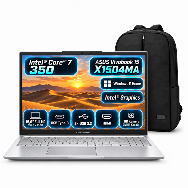 Asus Vivobook 15 X1504MA-BQ015WS4 Intel Core 7 350 15.6