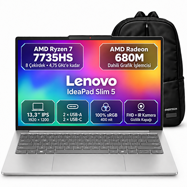 Lenovo IdeaPad Slim 5 83J2004STRS2 AMD Ryzen 7 7735HS 13.3