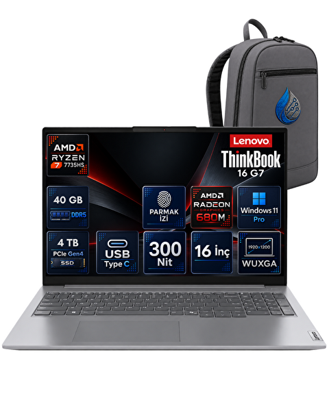 Lenovo ThinkBook 16 G7 ARP Ryzen 7 7735HS 40 GB RAM 4 TB SSD 16