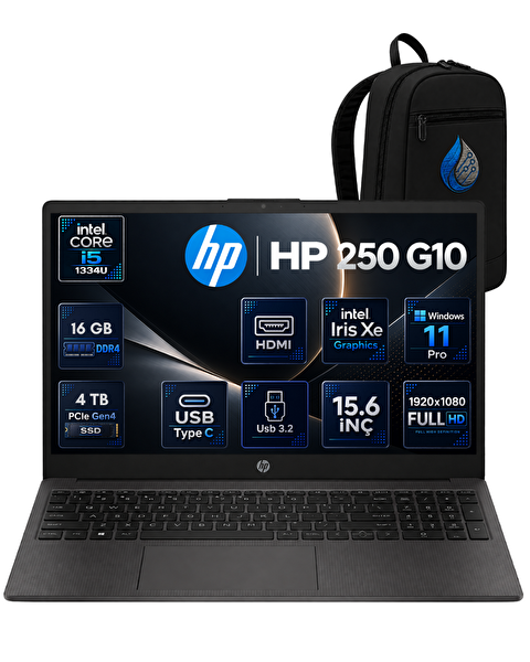 HP 250 G10 Intel Core i5-1334U 16 GB RAM DDR4 4 TB SSD 15.6