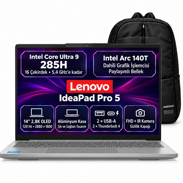 Lenovo IdeaPad Pro 5 14IAH10 83JK0019TR S2 Ultra 9 285H 32 GB RAM 1 TB SSD 14