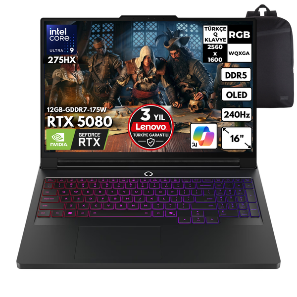 Lenovo Legion Pro7 Ultra 9-275HX 40 GB RAM 2 TB SSD RTX5080 16