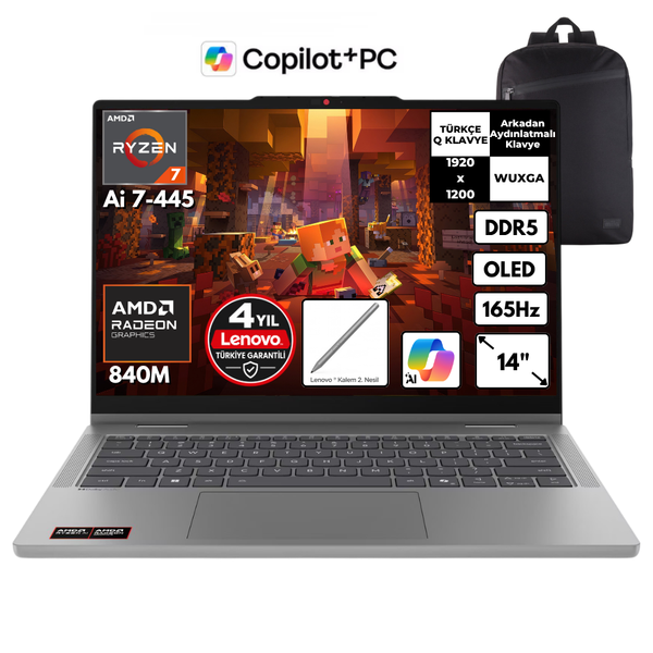 Lenovo IdeaPad 5 14AGP11 Ryzen AI 7-445 64 GB DDR5 RAM 2 TB SSD Radeon 840M 14