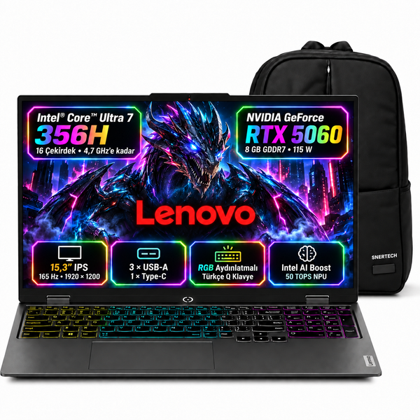 Lenovo LOQ 15IPH11 83SL001ATRS2 Ultra 7-356H RTX5060 16 GB RAM 1 TB SSD 15.3