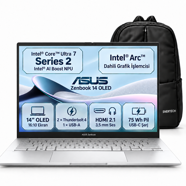 Asus Zenbook UX3405CA-ST1292W Ultra 7 255H 16 GB RAM 512 GB SSD 14