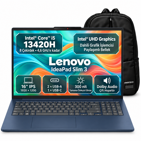 Lenovo IdeaPad Slim 3 83K2001RTRS3 Intel Core i5-13420H 16 GB RAM 512 GB SSD 16