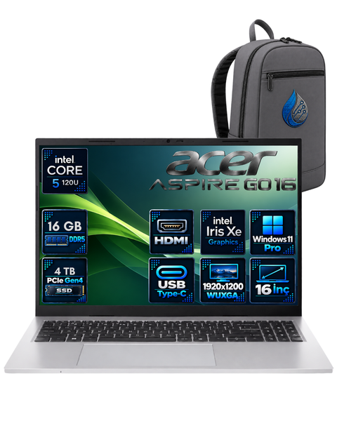 Acer Aspire Go 16 Core 5 120U 16 GB DDR5 RAM 4 TB SSD Intel Graphics 16