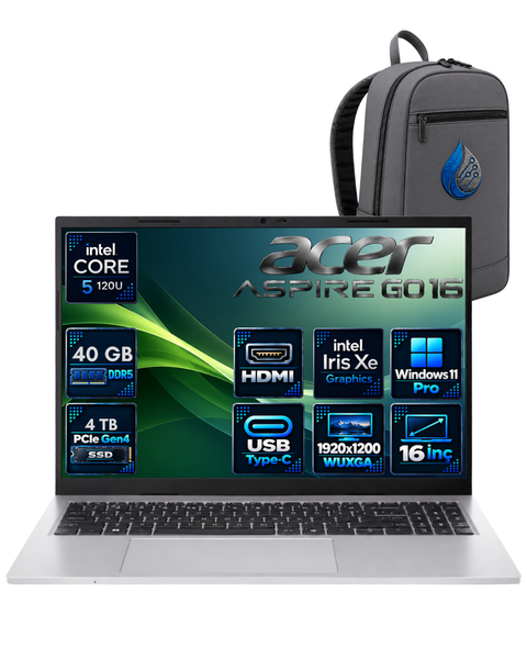 Acer Aspire Go 16 Core 5 120U 40 GB DDR5 RAM 4 TB SSD Intel Graphics 16