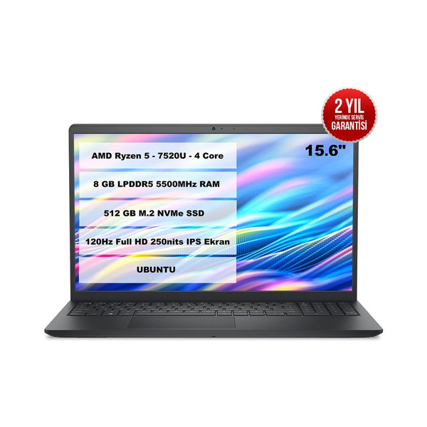 Dell Pro 15 Essential PV15255EP9 Ryzen 5 7520U 15.6