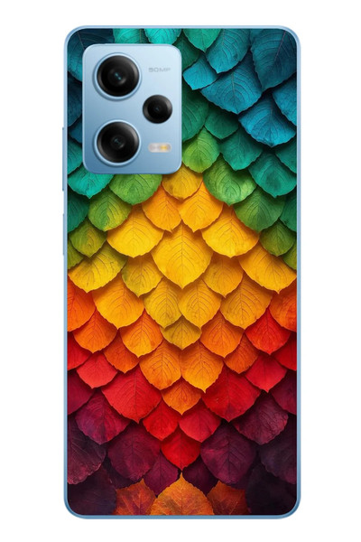 Le Balvo Redmi Note 12 Pro 5G Uyumlu Efsun Renk Demeti Baskılı Silikon Kılıf