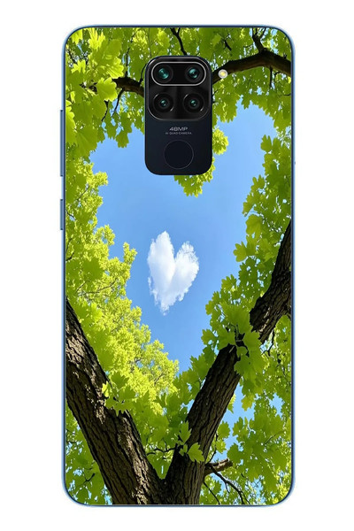 Le Balvo Redmi Note 9 Uyumlu Kalpli Ağaç Baskılı Silikon Kılıf