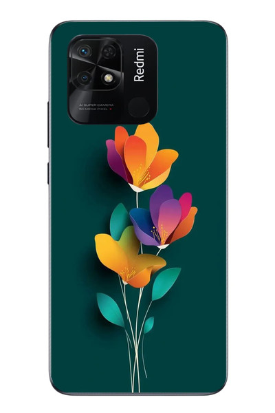 Le Balvo Redmi 10C Uyumlu Modernizimin Çicekleri Baskılı Silikon Kılıf