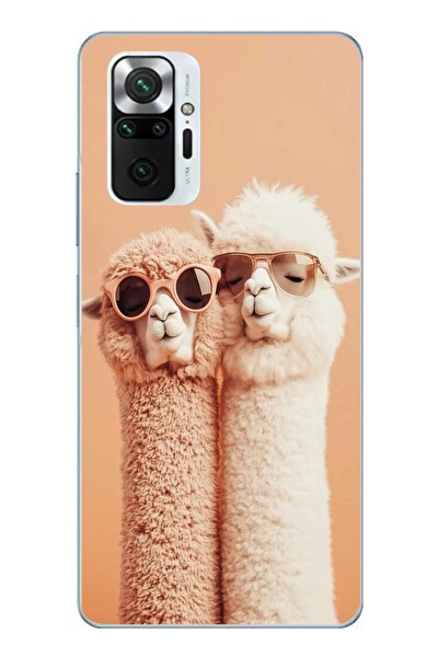 Le Balvo Redmi Note 10 Pro Uyumlu Sevgili Lamalar Baskılı Silikon Kılıf