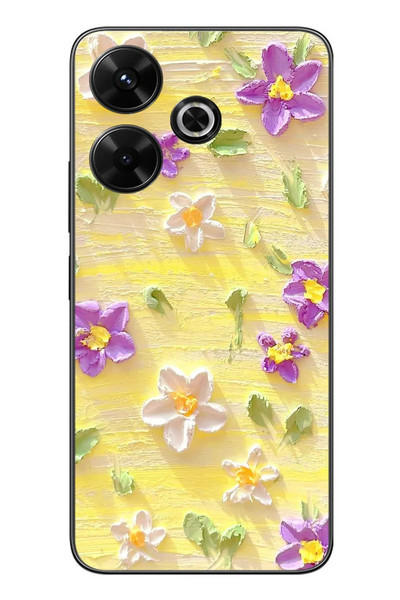 Le Balvo Redmi 13 Uyumlu Mor Papatyalar Baskılı Silikon Kılıf
